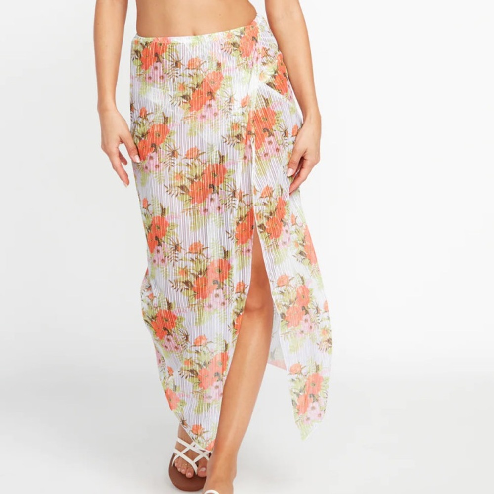 NWT Volcom Floral Sarong Coverup